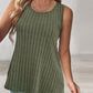 Hollow Out Criss Cross Ribbed Tank Top