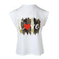 Leopard Heart Love Print Cap Sleeve Top
