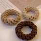 Camel 5 Piece Thick Braided Hair Tie Set