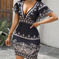 Tribal Print Plunge Bodycon Dress