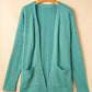 Canton  Solid Textured Open Front Cardigan with Pocket