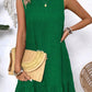 Bright Green Knot Scoop Back Ruffle Hem Sleeveless Mini Dress