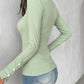 Button Detail Long Sleeve Top