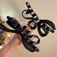 Black Pearl Decor Bow Large Claw Clip