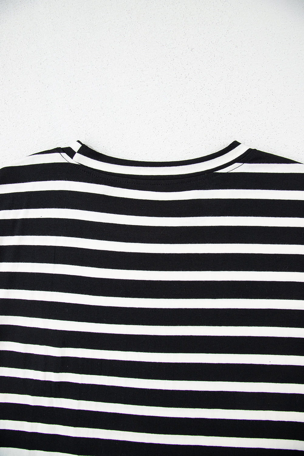 Black White Striped Short Sleeve Top and Shorts Set