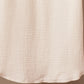 Apricot Crinkled Buttons Maxi Beach Dress with Slits