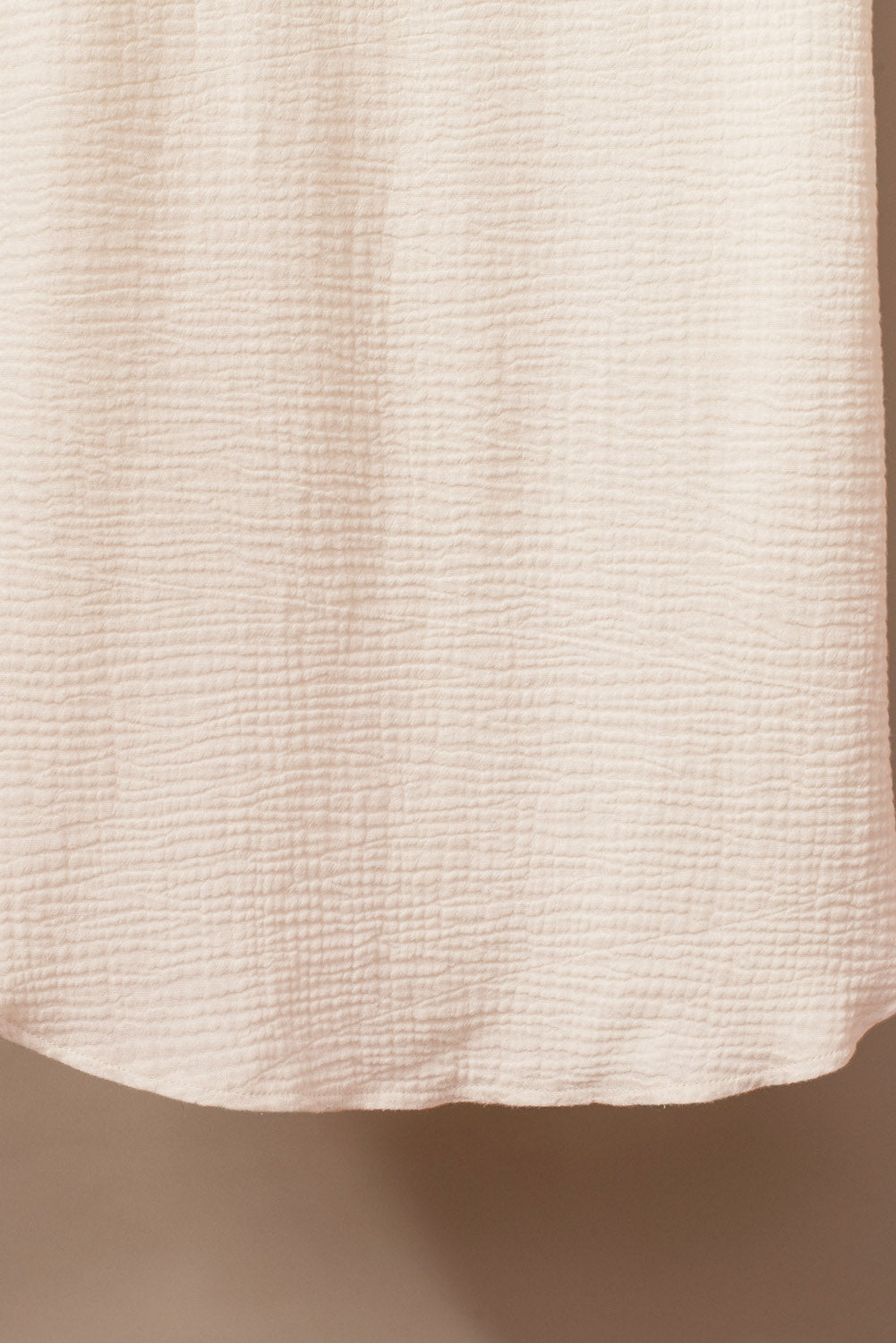 Apricot Crinkled Buttons Maxi Beach Dress with Slits