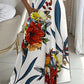 Floral Print Pocket Design Maxi Dress