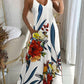 Floral Print Pocket Design Maxi Dress