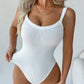 U Neck Sleeveless Ribbed Bodysuit