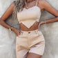 Rhinestone Crop Top & Shorts Set