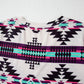 Beige Western Aztec Printed Long T-shirt Dress