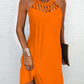 Sleeveless Hollow Out Casual Dress
