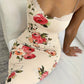 Lace Trim Spaghetti Strap Floral Print Dress