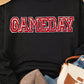 Black Sequined GAME DAY Rugby Football Season Sweatshirt