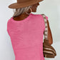 Sachet Pink Solid Color Sweater Tee with Side Slits