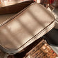 Smoke Gray PU Leather Multi Compartment Large Cosmetic Bag