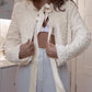 Sequin Open Front Long Sleeve Casual Tied Detail Cardigan