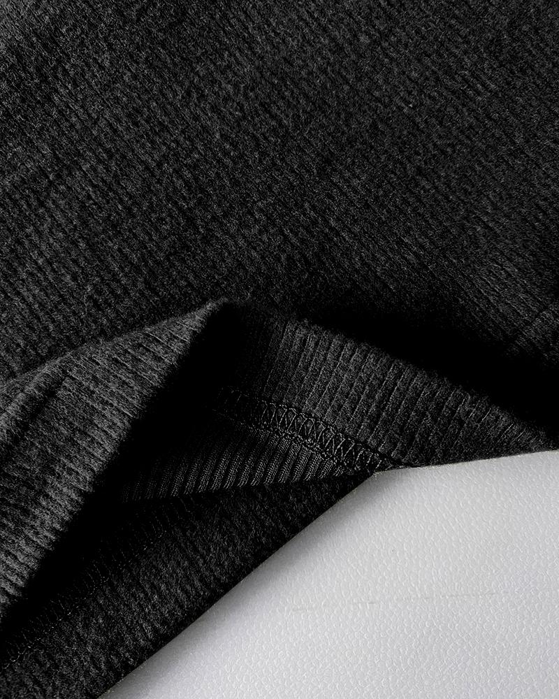 V Neck Short Sleeve Ribbed T Shirt Casual Slim Fit Top