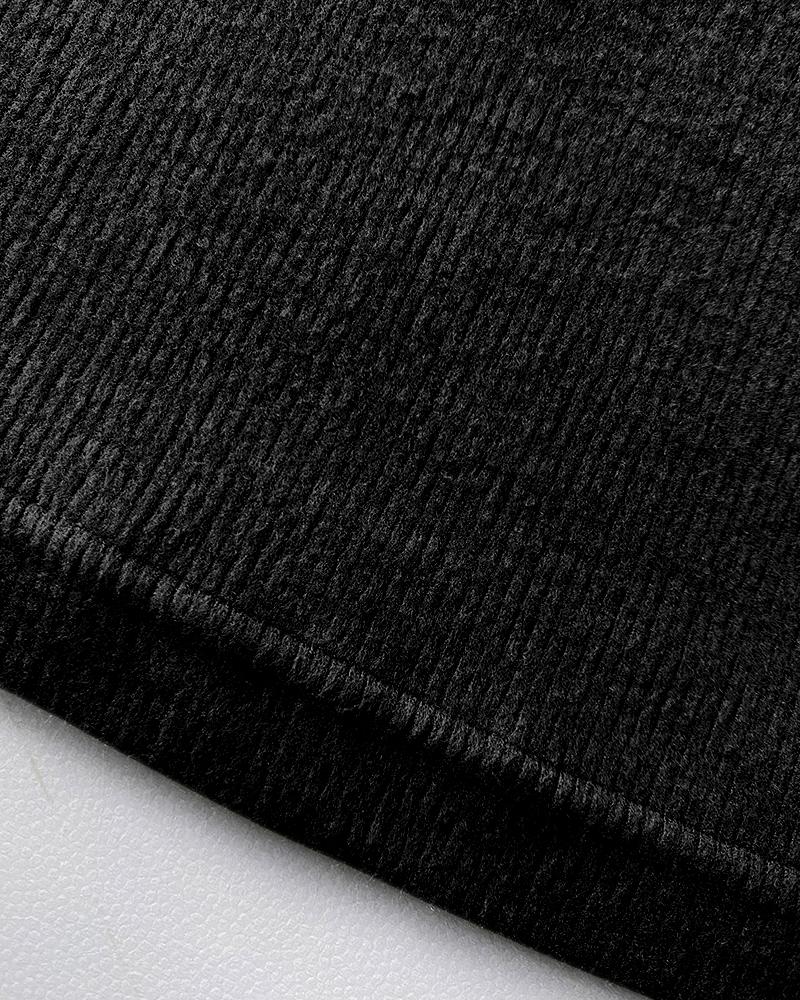 V Neck Short Sleeve Ribbed T Shirt Casual Slim Fit Top