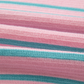 Pink Stripe Trimmed Round Neck Drop Shoulder Loose Sweater