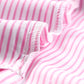 Pink Smocked Cuffed Striped Boyfriend Shirt with Pocket