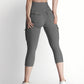 Butt Lifting Biker Capris Leggings High Waist Flap Pocket Workout Capris Gym Pants