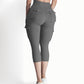 Butt Lifting Biker Capris Leggings High Waist Flap Pocket Workout Capris Gym Pants