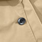 Pale Khaki Solid Color Lapel Collar Waist Tie Wind Coat