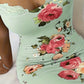 Lace Trim Spaghetti Strap Floral Print Dress