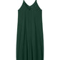 Duffel Green Spaghetti Straps Pocketed Slouchy Maxi Dress