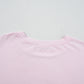 Pink Color Block Patchwork Seamed Crewneck T Shirt
