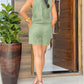 2 Pieces Outfit V Neck Sleeveless Tank Top and Casual Pockets Design Shorts Set