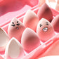 Peach Blossom 4pcs Water Drop Shape Makeup Sponge