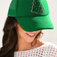 Bright Green Christmas Tree Patched Baseball Cap