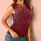 Rhinestone Decor Multi Strap Tank Top