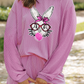 Phalaenopsis Bubble Gum Rabbit Sequin Graphic 2pcs Outfit
