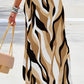 Abstract Print Sleeveless Maxi Dress