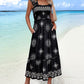Floral Print Square Neck Ruffles Midi Dress Casual Shrred Waist A Line Dress with Pockets