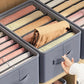 Medium Grey Thickened Compartment Foldable Clothes Storage Box