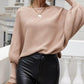 Lantern Batwing Sleeve Oversized Ribbed Knit Sweater