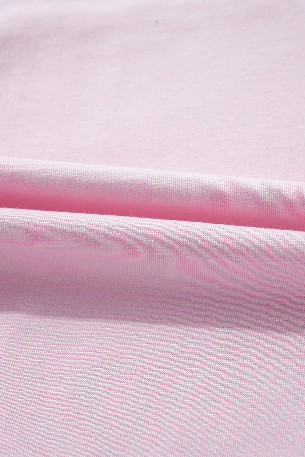 Pink Color Block Patchwork Seamed Crewneck T Shirt