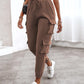 Pocket Design Cuffed Cargo Pants