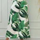 2 Piece Plants Print Rose Decor High Neck Sleeveless Tank Wide Leg Pants Vacation Pants Set