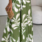 Tropical Print Backless Maxi Dress