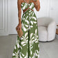 Tropical Print Backless Maxi Dress