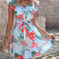 Tropical Floral Print Tied Detail Dress