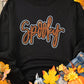 Black Spooky Rhinestone Drop Shoulder Graphic Sweatshirt