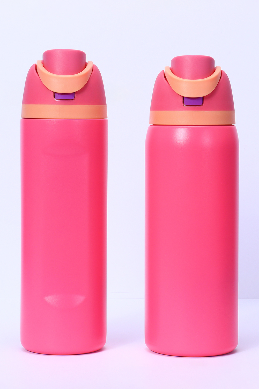 Strawberry Pink Insulated Stainless Steel Tumbler with Carry Loop 16oz