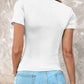 V Neck Short Sleeve Ribbed T Shirt Casual Slim Fit Top